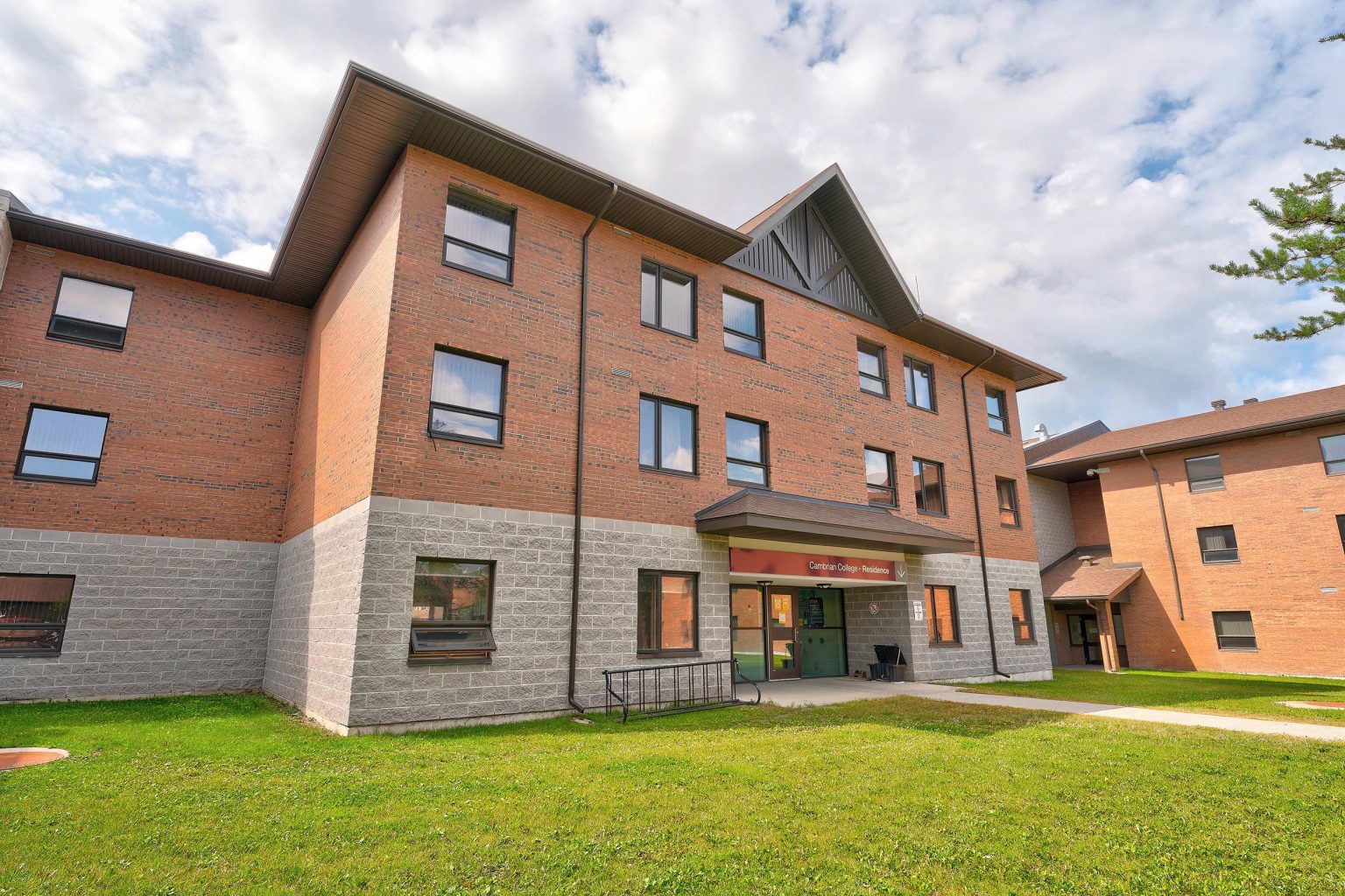 Cambrian college residence dorms exterior.